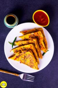 हेल्दी ब्रेड बेसन टोस्ट बनाने की विधि | Healthy Bread Besan Toast In Hindi Besan Toast