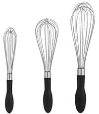AmazonBasics Stainless Steel Wire Whisk Set (3-Piece)v