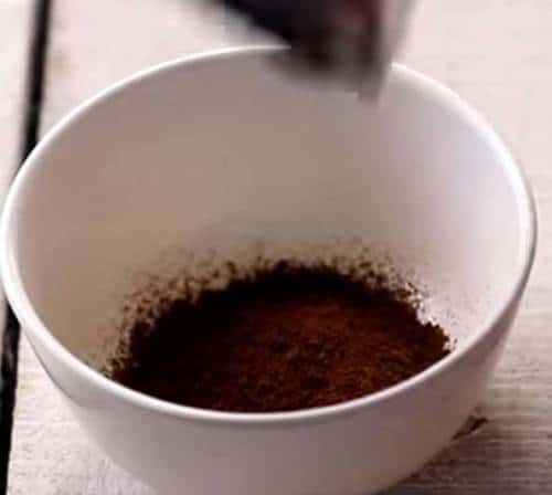 Coffee and sugar in bowl