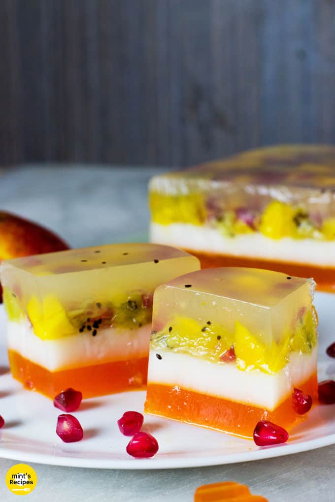 Fruit Jelly Cake Dessert 