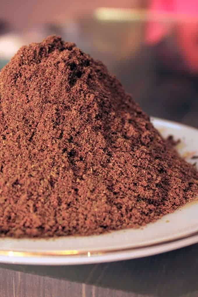 Garam Masala on a white plate 