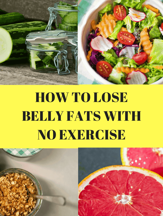 HOW TO LOSE BELLY FATS WITH NO EXERCISE