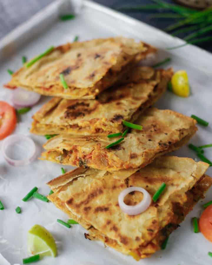 Cheese Pav Bhaji Roti Sandwich