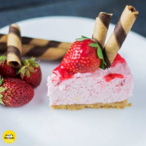 No bake strawberry cheesecake