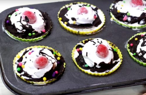 No bake oreo icecream cupcake