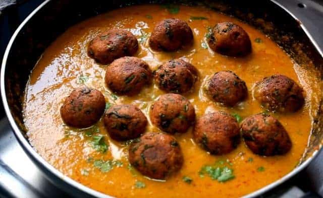 Palak paneer kofta curry 