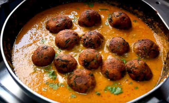 Palak paneer kofta curry 