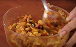 Mix Stuffing in a bowl