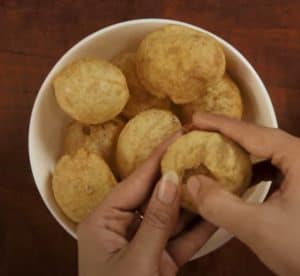 Panipuri in hand