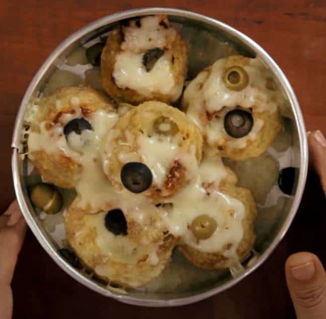 Panipuri in a baking tray