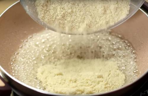 mix powder in sugar syrup