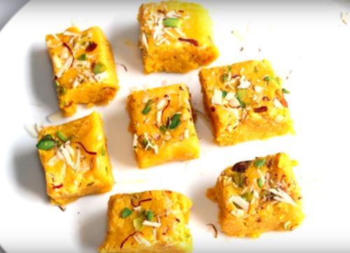 Kesaria Milk Powder Barfi