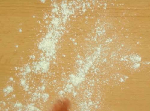 Dry Wheat flour in table
