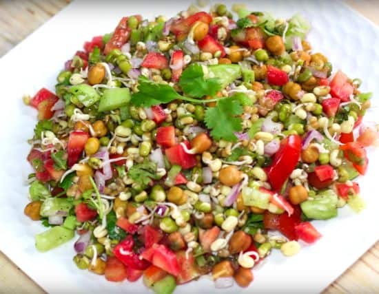 Healthy Mixed Sprouts Vegetable Salad