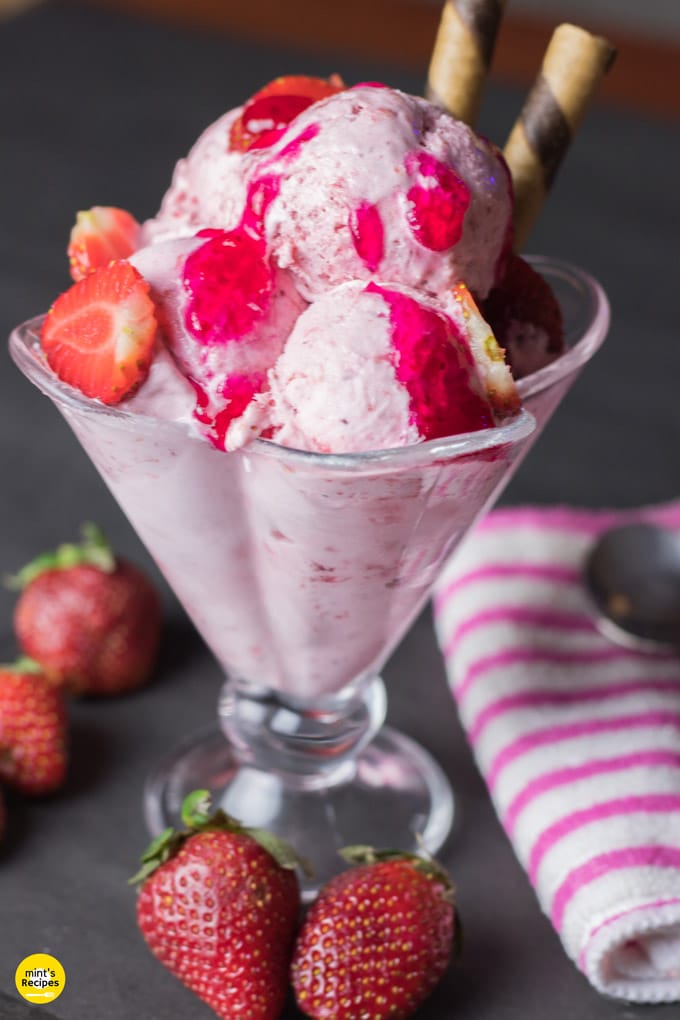 Homemade Strawberry Ice cream