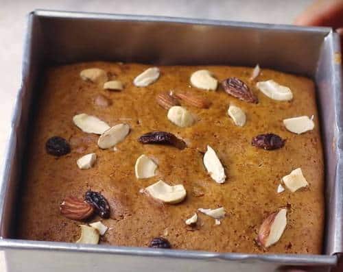 Wheat and Jaggery Cake