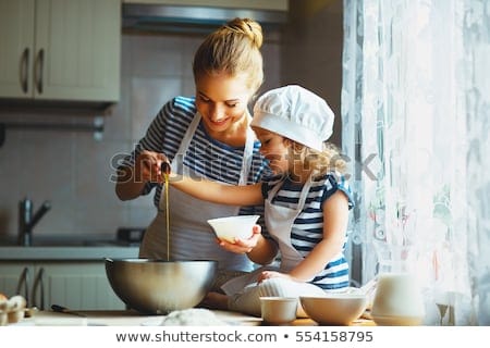 happy family kitchen mother child 450w 554158795