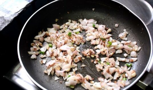 Onion in a pan